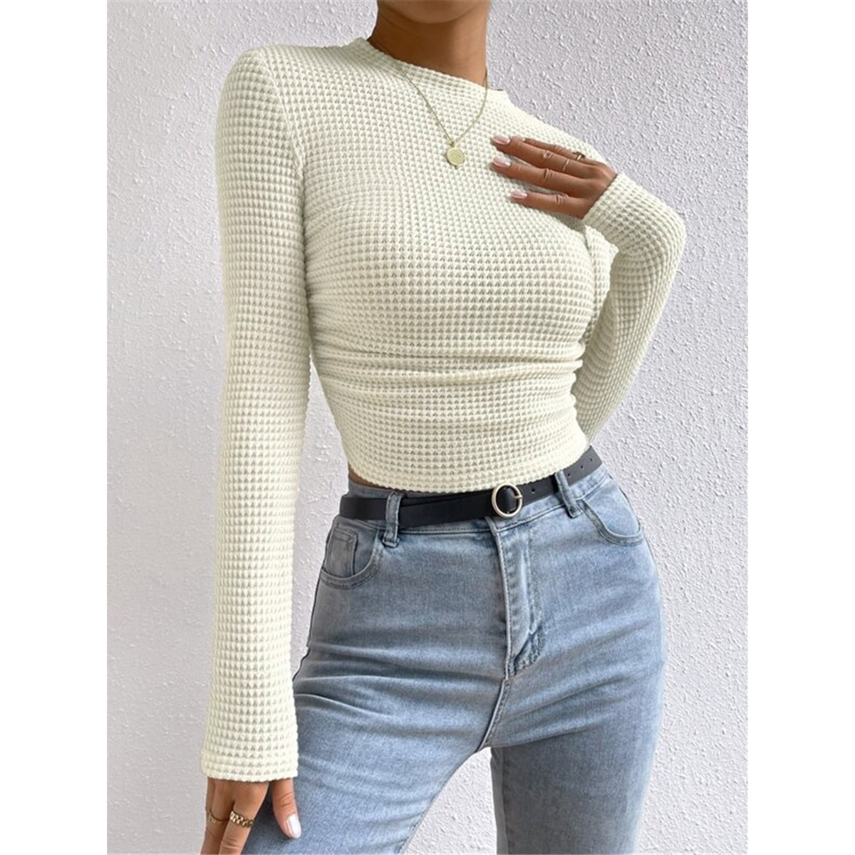 Waffle Crop Top