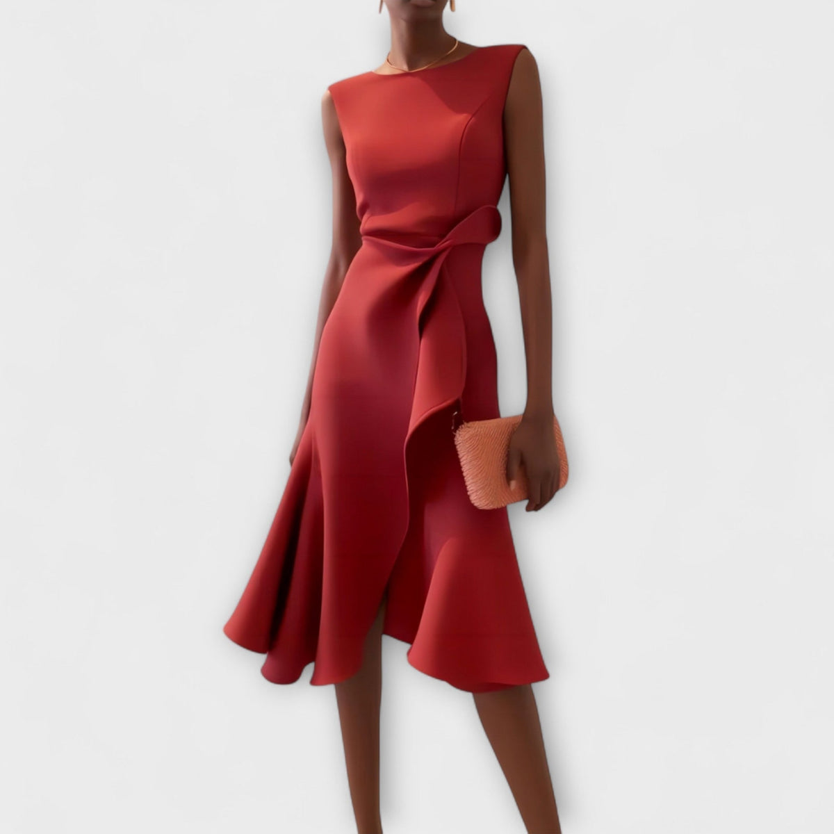 Sculptural Ruffle Dress