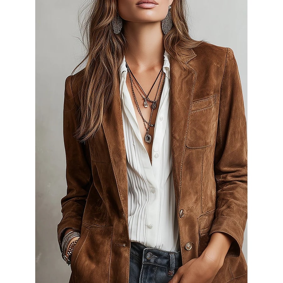Blazer in Wildlederoptik