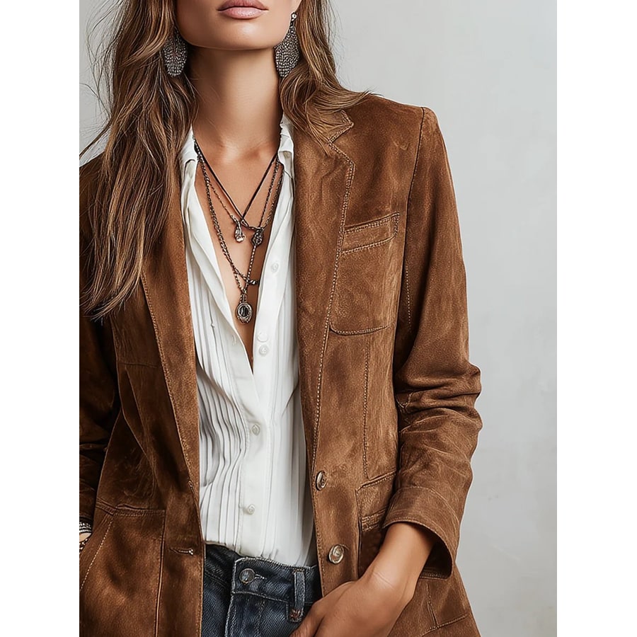 Blazer in Wildlederoptik