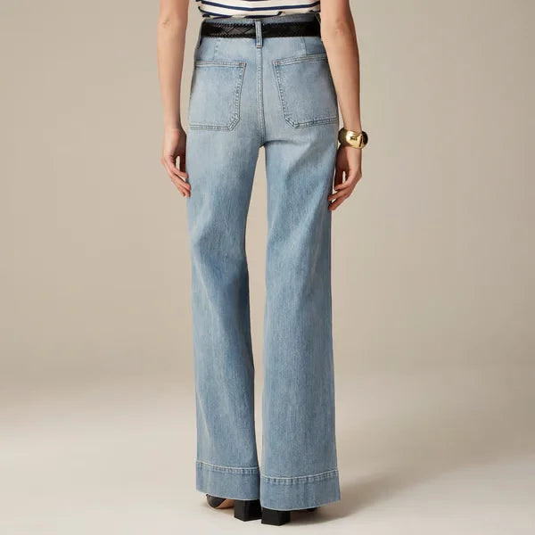 Women's Wide-Leg High-Waisted Casual Jeans