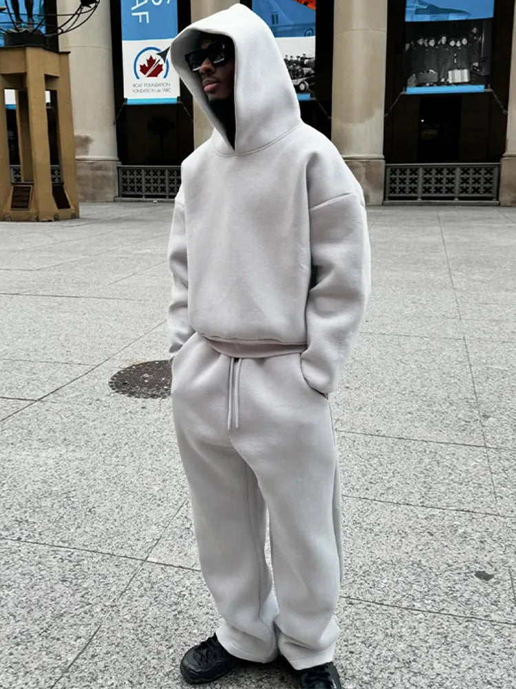 Tarex | Set Felpa Con Cappuccio Oversize E Jogger Da Uomo