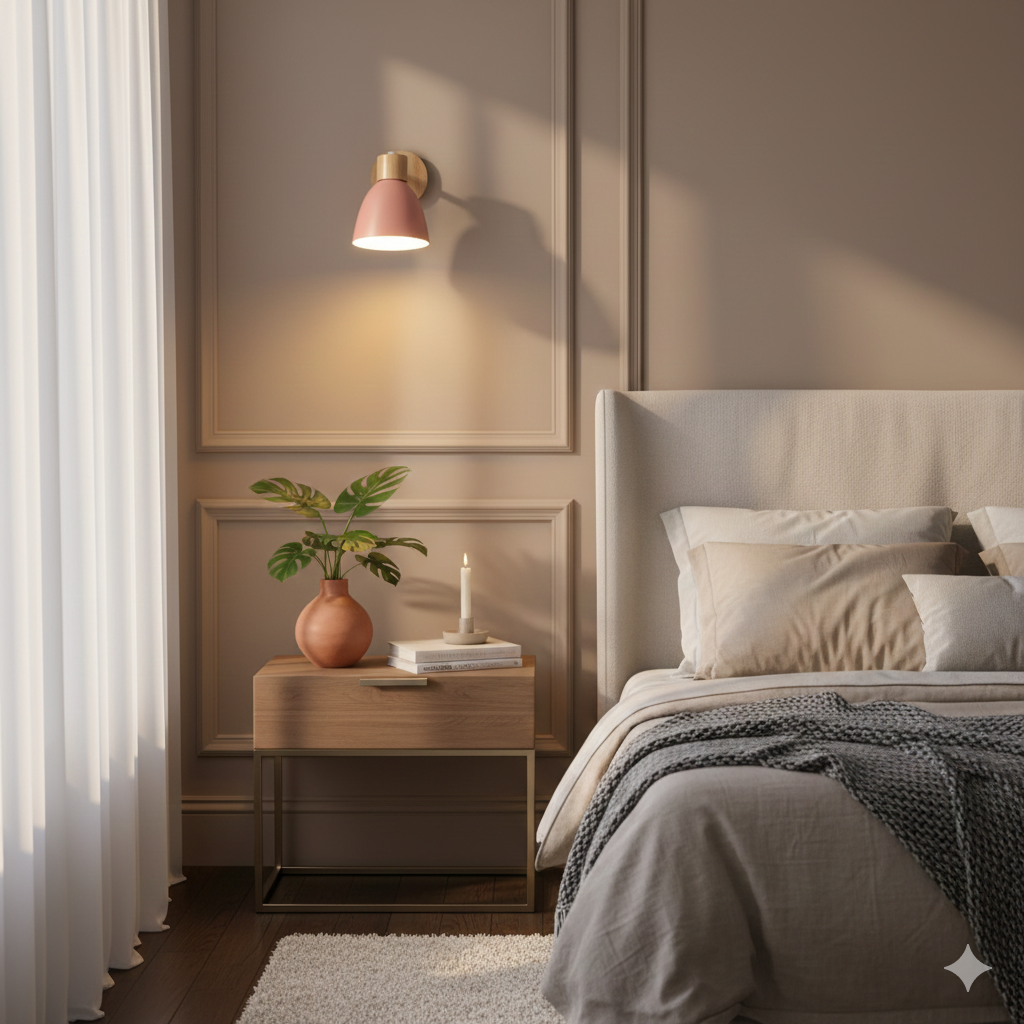 Adjustable Wall Sconce with Wooden Base and Swing Arm for Bedside Reading Light - Image 10