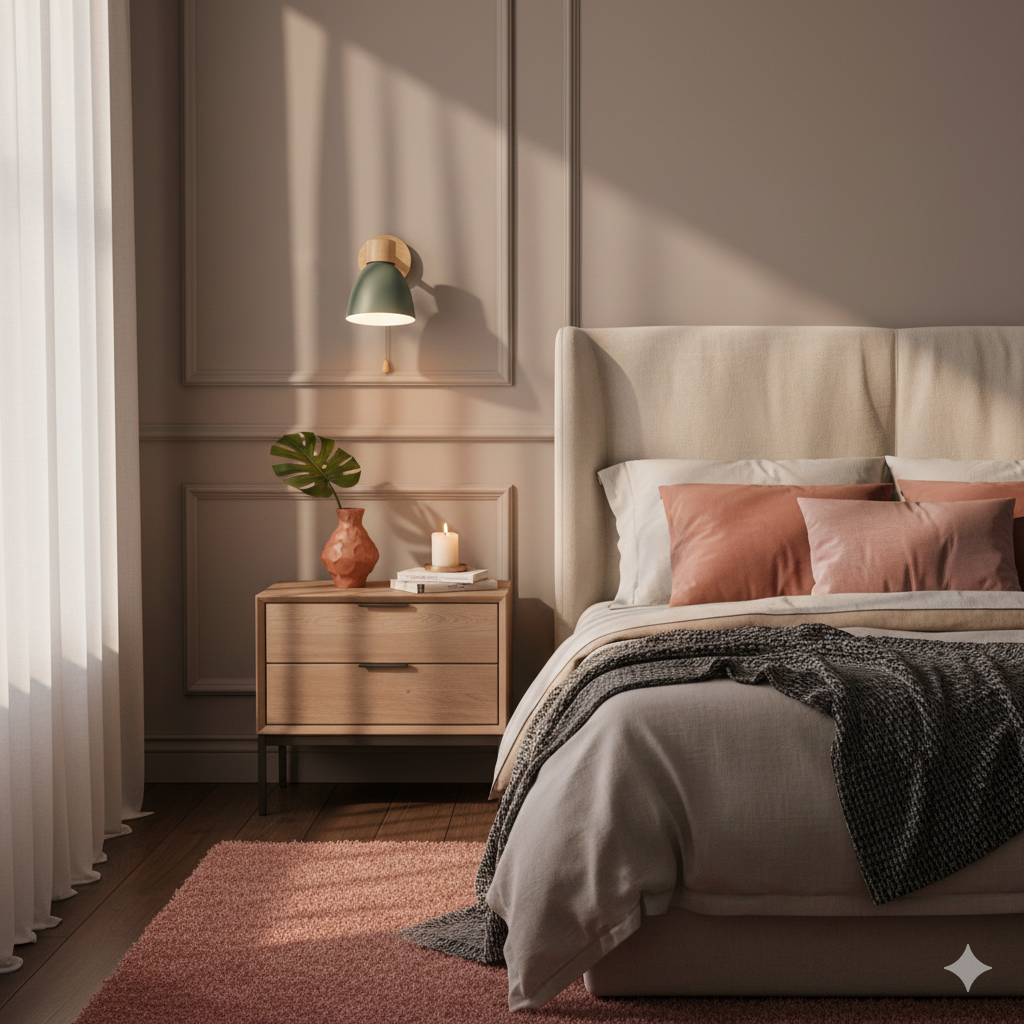 Adjustable Wall Sconce with Wooden Base and Swing Arm for Bedside Reading Light - Image 28