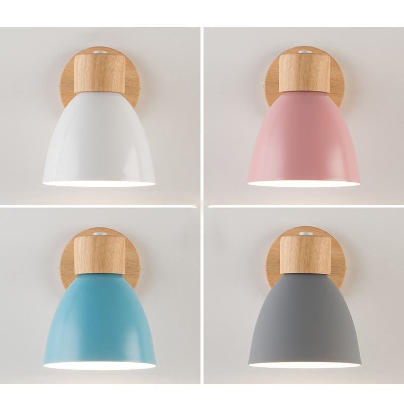 Adjustable Wall Sconce with Wooden Base and Swing Arm for Bedside Reading Light - Image 29