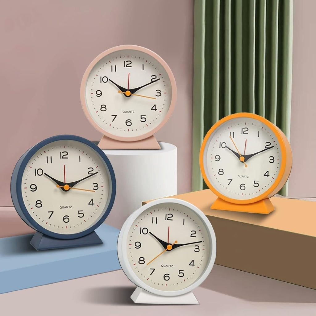 Analog Alarm Clock with Non-Ticking Quartz Movement Backlight and Battery Operation - Image 2
