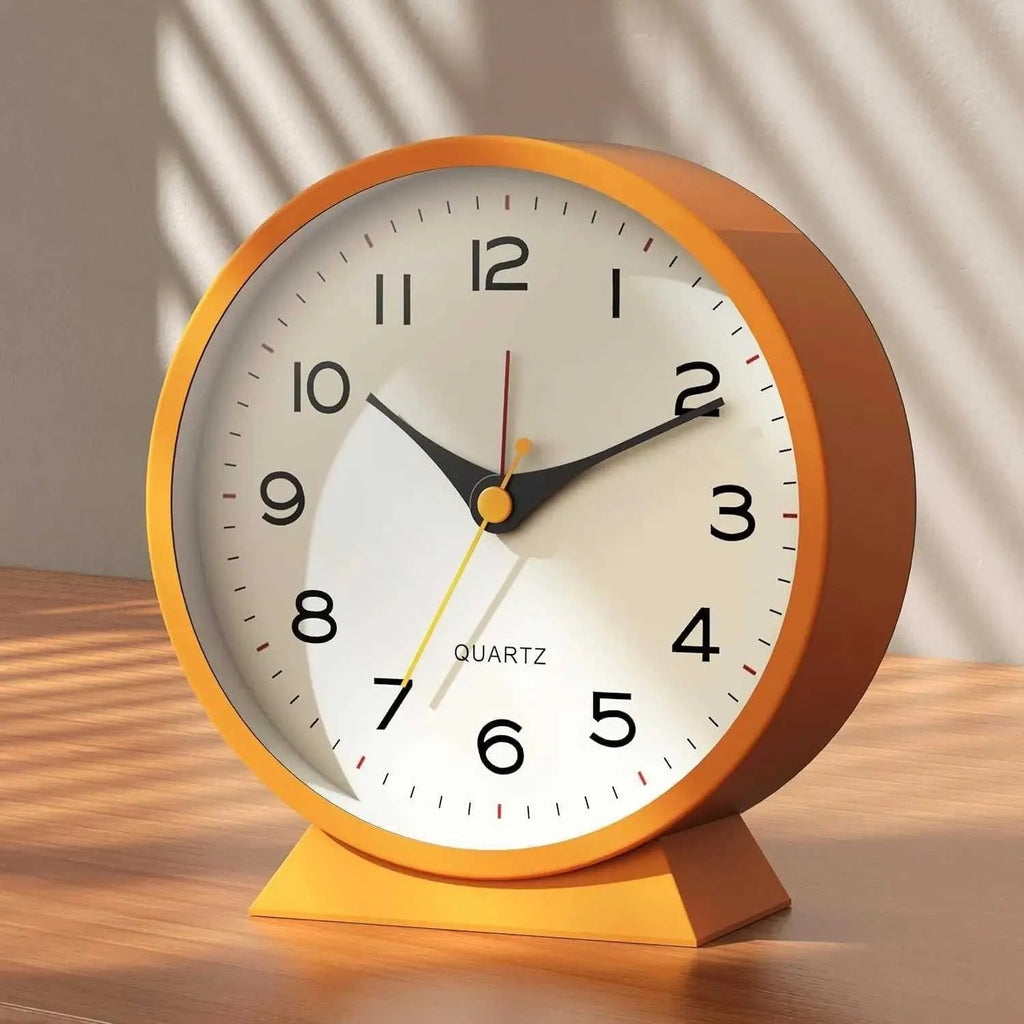Analog Alarm Clock with Non-Ticking Quartz Movement Backlight and Battery Operation - Image 5