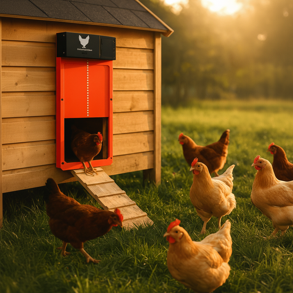 Automatic Chicken Coop Door with Light Sensor and Sliding Mechanism for Predator-Proof Security - Image 1