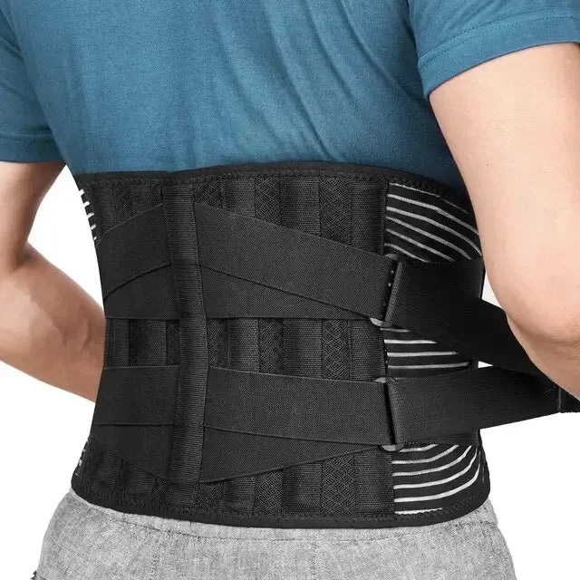 Back Brace with Adjustable Compression Straps and Lumbar Support for Posture - Image 1