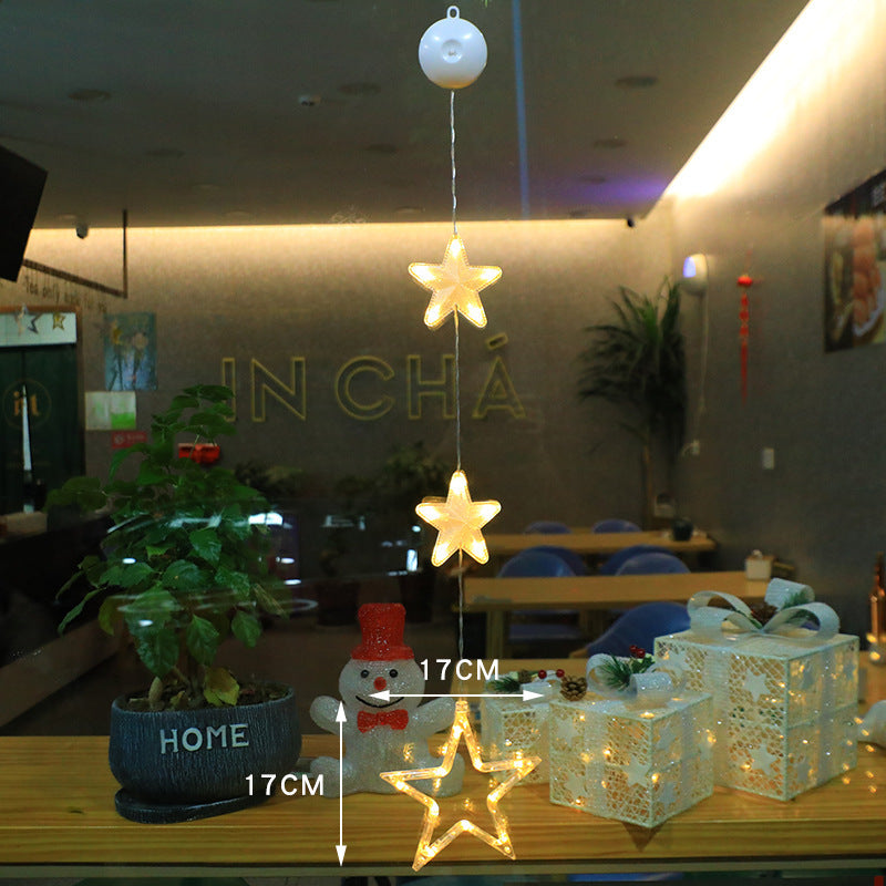 Battery Operated Christmas Lights with Suction Cup for Window Glass Decorations - Image 3