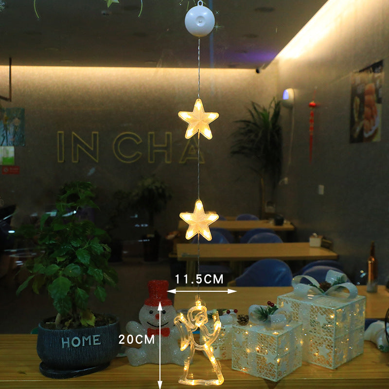 Battery Operated Christmas Lights with Suction Cup for Window Glass Decorations - Image 6