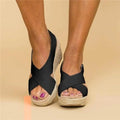 Beatrice | Espadrillas Ortopedici Donna Zeppa Platform Nero
