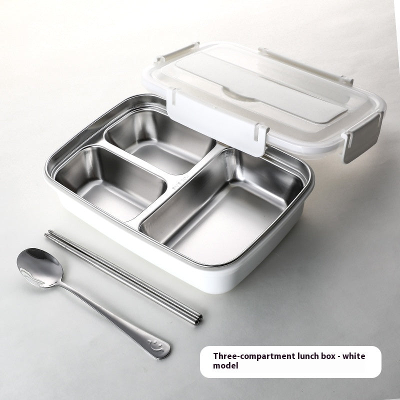 Bento Lunch Box with Stainless Steel Compartments and Airtight Lid with Phone Stand - Image 5