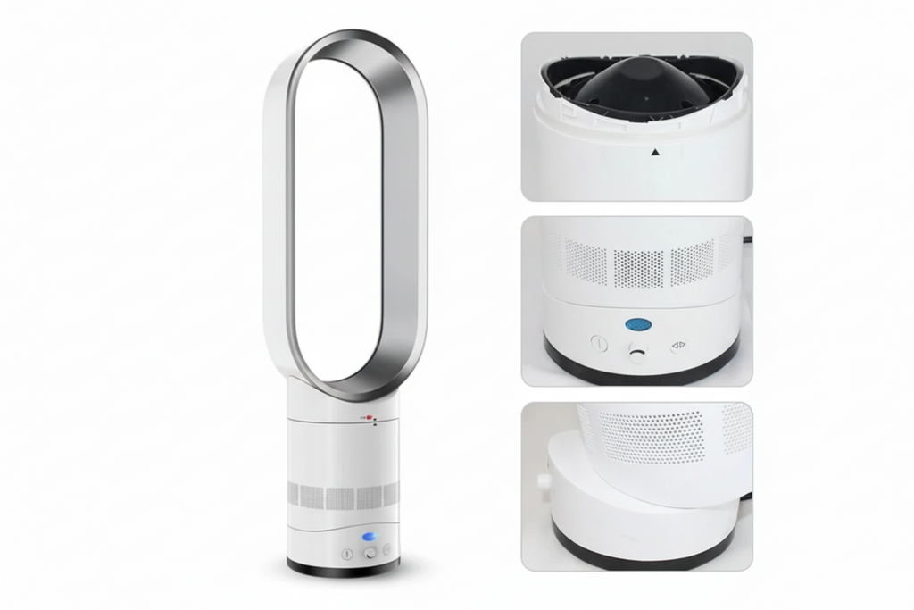Bladeless Desk Fan with Remote Control and Oscillating Air Multiplier - Image 6