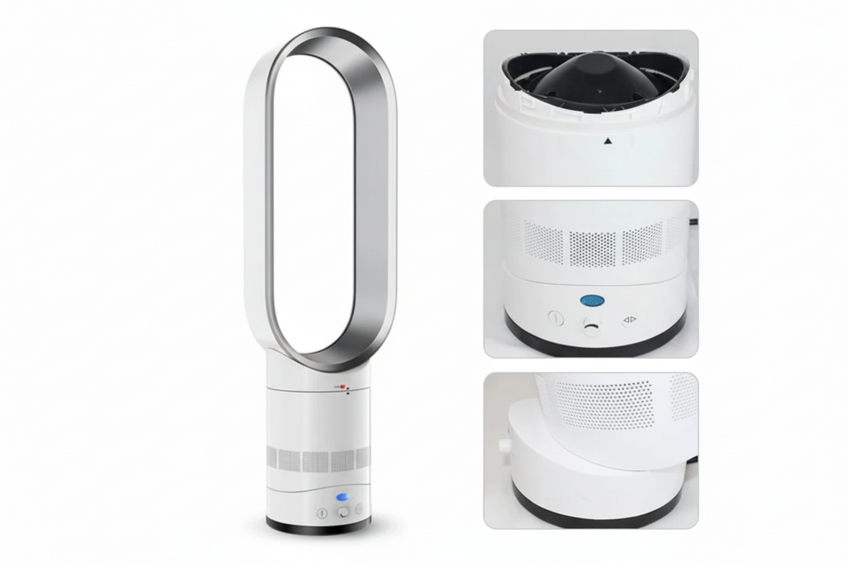 Bladeless Desk Fan with Remote Control and Oscillating Air Multiplier - Image 6