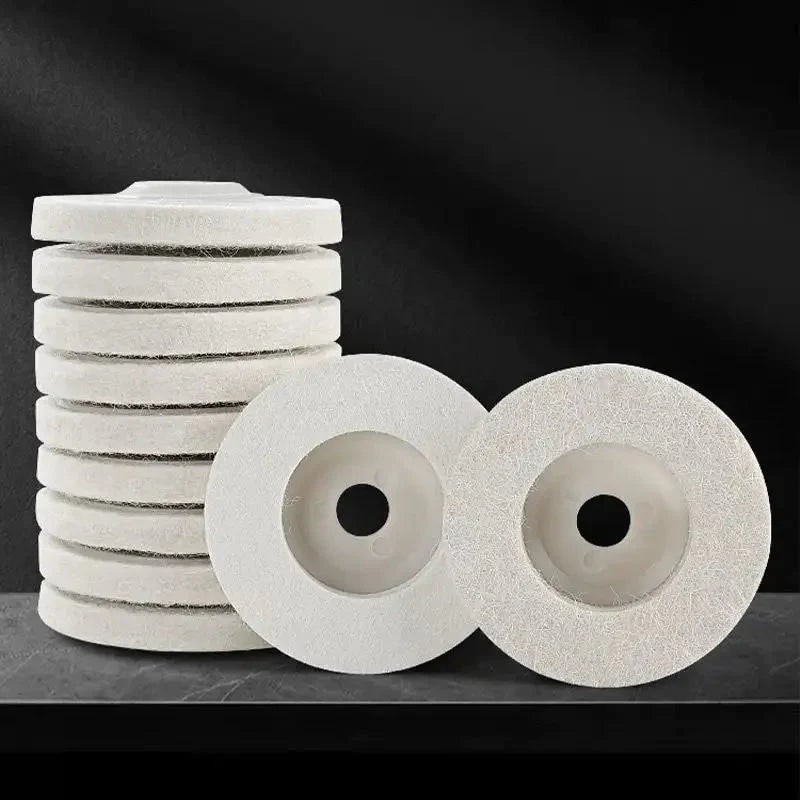 Buffing Wheel for Grinder with Felt Polishing Pad and Angle Attachment - Image 1