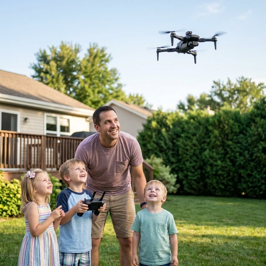 Camera Drone Quadcopter with 3-Axis Gimbal Foldable Design and Remote Controller - Image 1