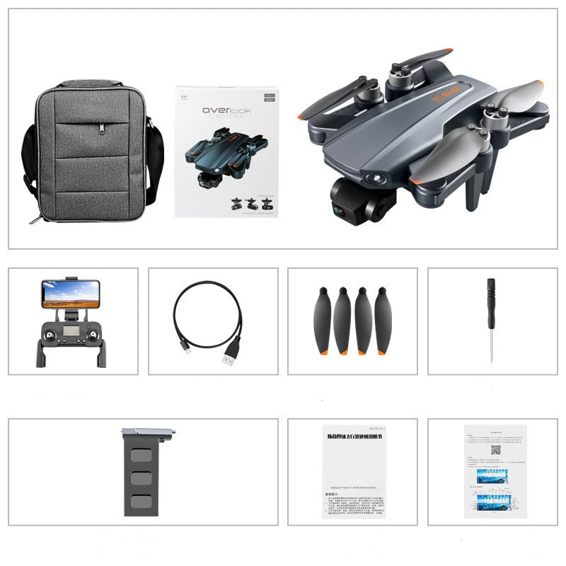 Camera Drone Quadcopter with 3-Axis Gimbal Foldable Design and Remote Controller - Image 7