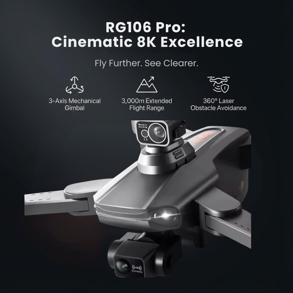 Camera Drone with Brushless Motor 3-Axis Gimbal and Foldable Design - Image 2