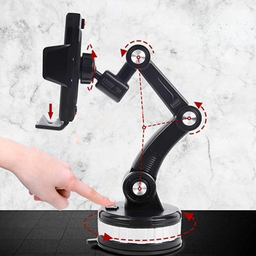 Car Phone Holder with 360° Rotating Suction Cup Mount and Adjustable Arm - Image 5