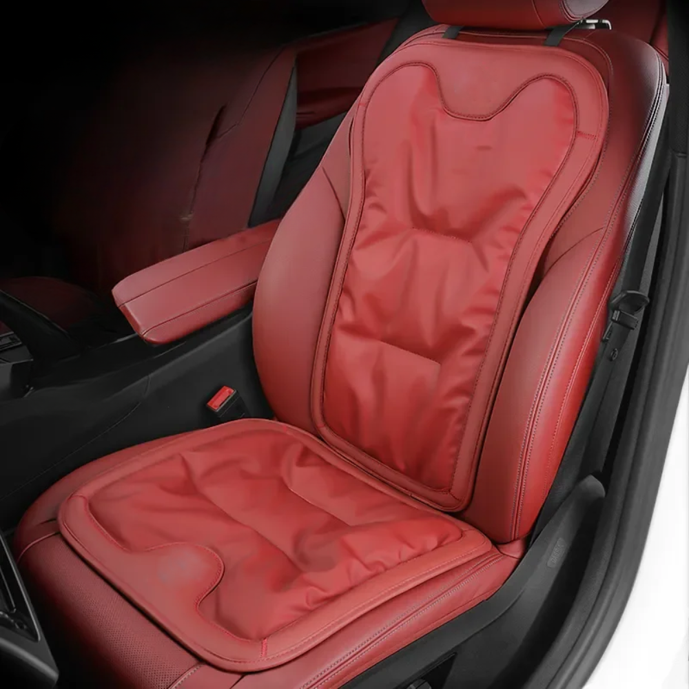 Car Seat Cushion with Lumbar Support and Ergonomic Padded Faux Leather Back - Image 7