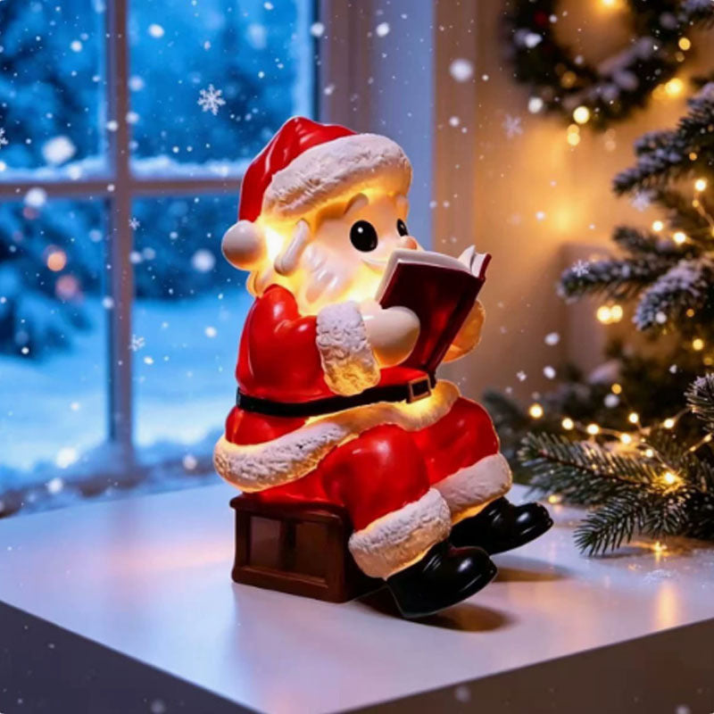Christmas Night Light with LED Santa Claus Design Battery Powered Figurine - Image 1