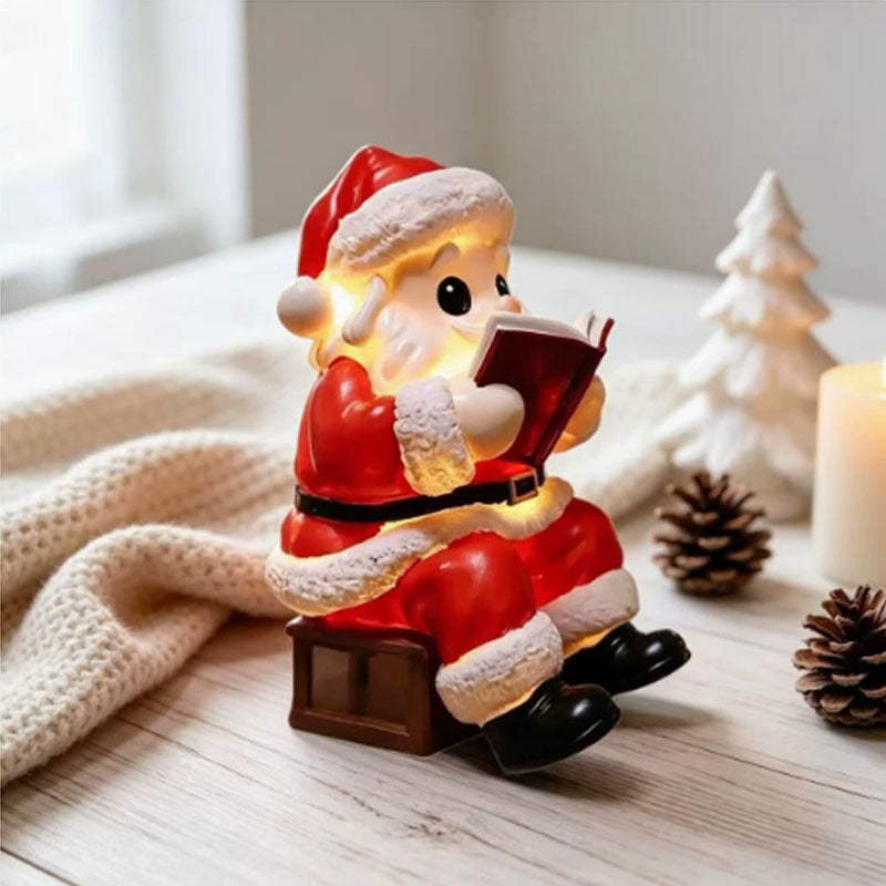 Christmas Night Light with LED Santa Claus Design Battery Powered Figurine - Image 2