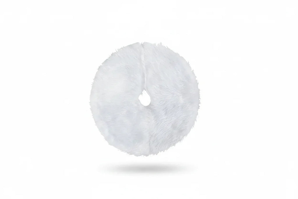 Christmas Tree Skirt with Plush Faux Fur and Soft Fabric for Small Tabletop - Image 3