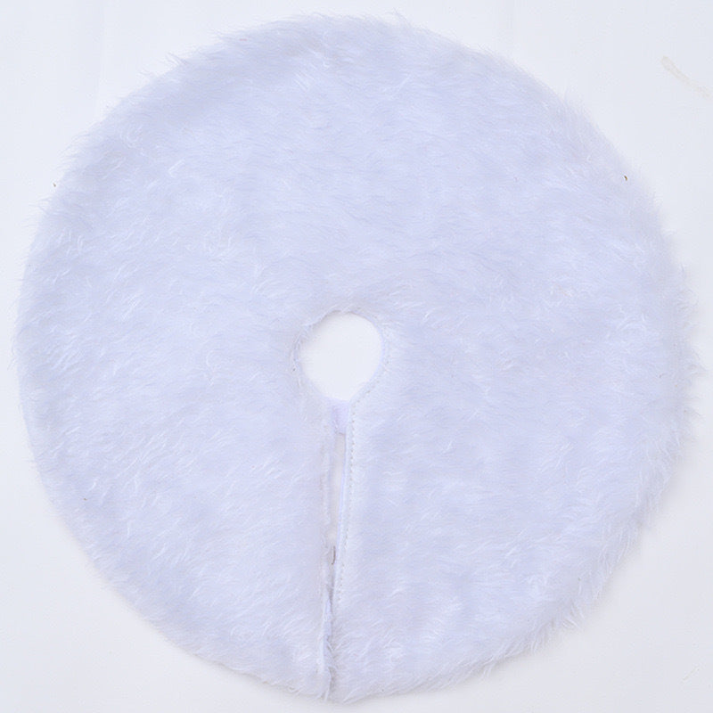 Christmas Tree Skirt with Plush Faux Fur and Soft Fabric for Small Tabletop - Image 6