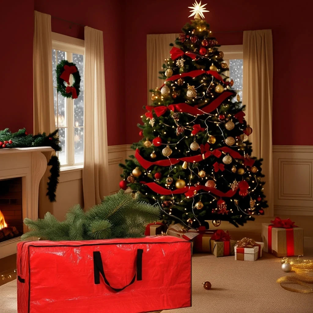 Christmas Tree Storage Bag Heavy-Duty Waterproof with Dual Zipper Closure - Image 4