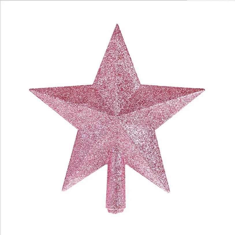 Christmas Tree Topper Star with Glitter Finish 8 Inch Shatterproof Holiday Decoration - Image 5