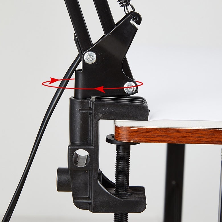 Clamp Desk Lamp with Adjustable Swing Arm and Metal Dome Shade - Image 4