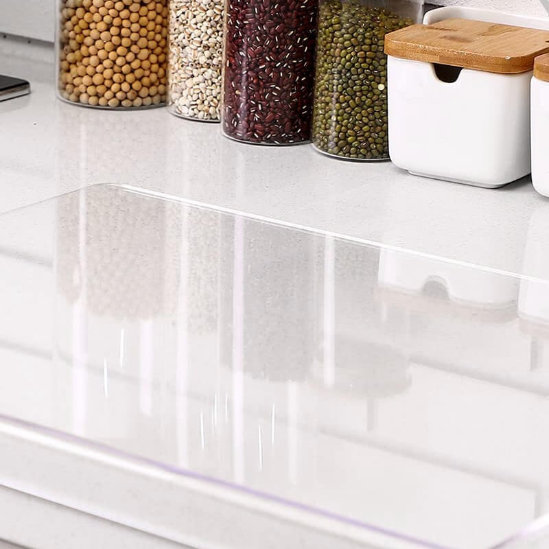 Clear Acrylic Cutting Board with Non-Slip Feet and Counter Edge Lip - Image 9