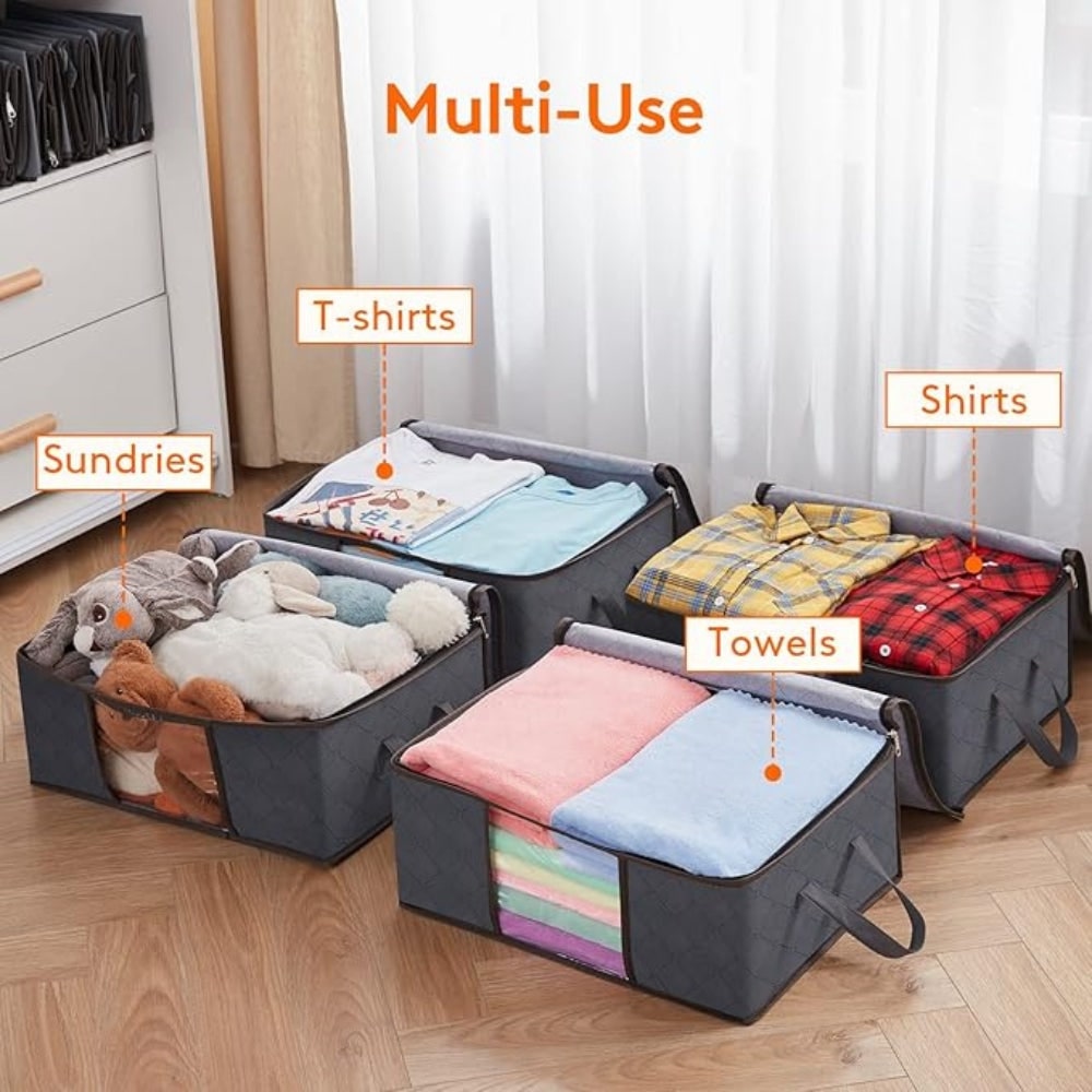 Clothes Storage Bags with Clear Window Foldable Design and Reinforced Handles - Image 7
