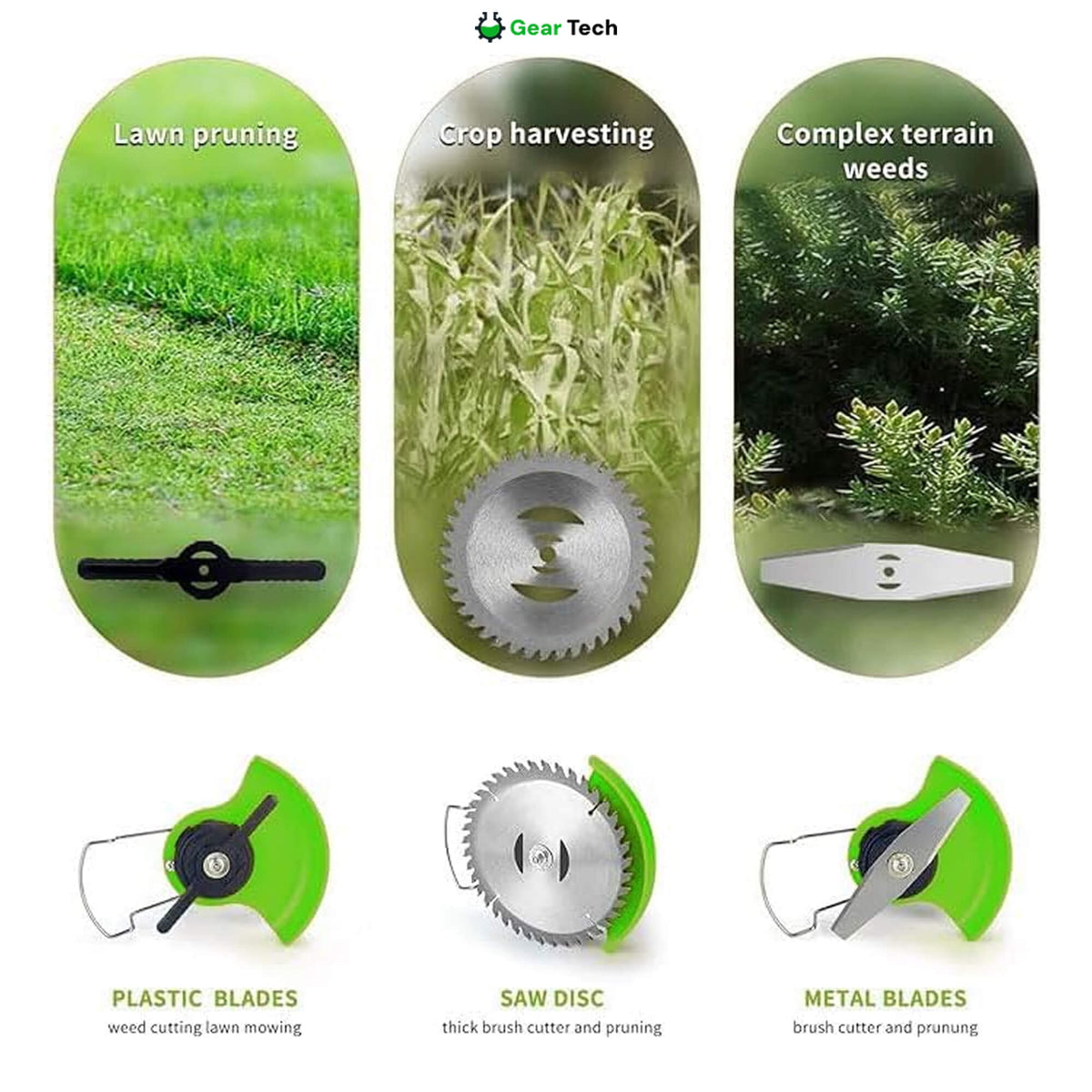 Cordless Grass Trimmer with Adjustable Head and Attachable Support Wheels - Image 6