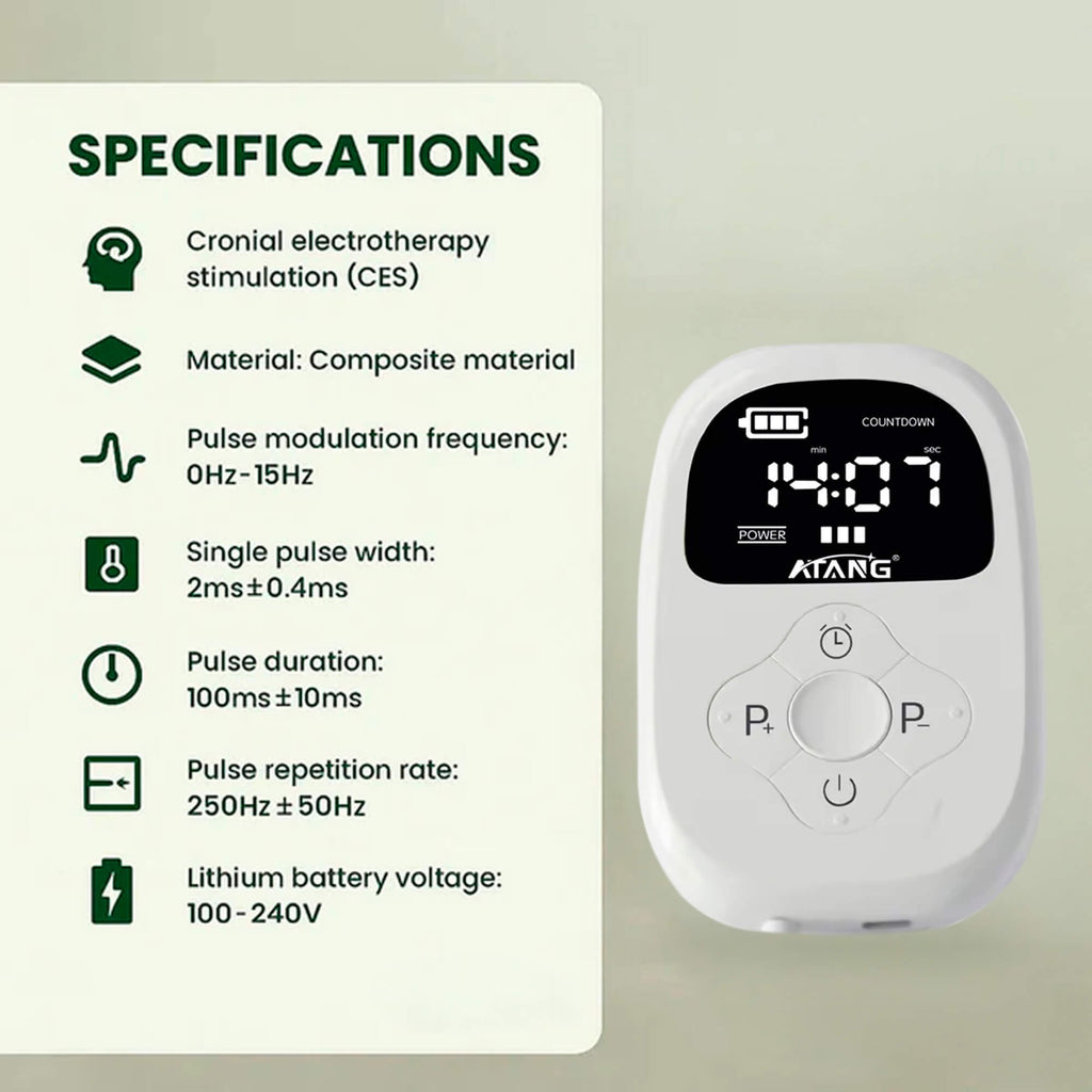 Cranial Electrotherapy Stimulator with Earlobe Clips and LED Display - Image 6