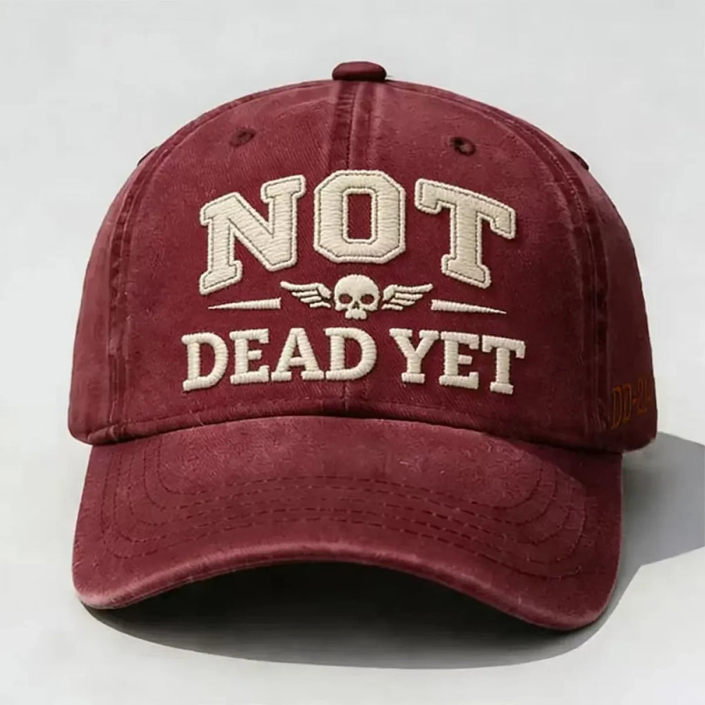 Custom Baseball Caps with Distressed Washed Cotton and Embroidered Skull Design - Image 11