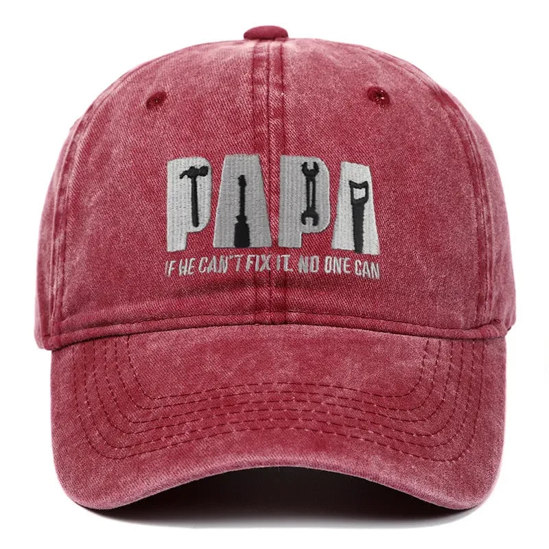 Dad Gang Hat with Embroidered Papa Design Washed Cotton Unstructured Baseball Cap - Image 8