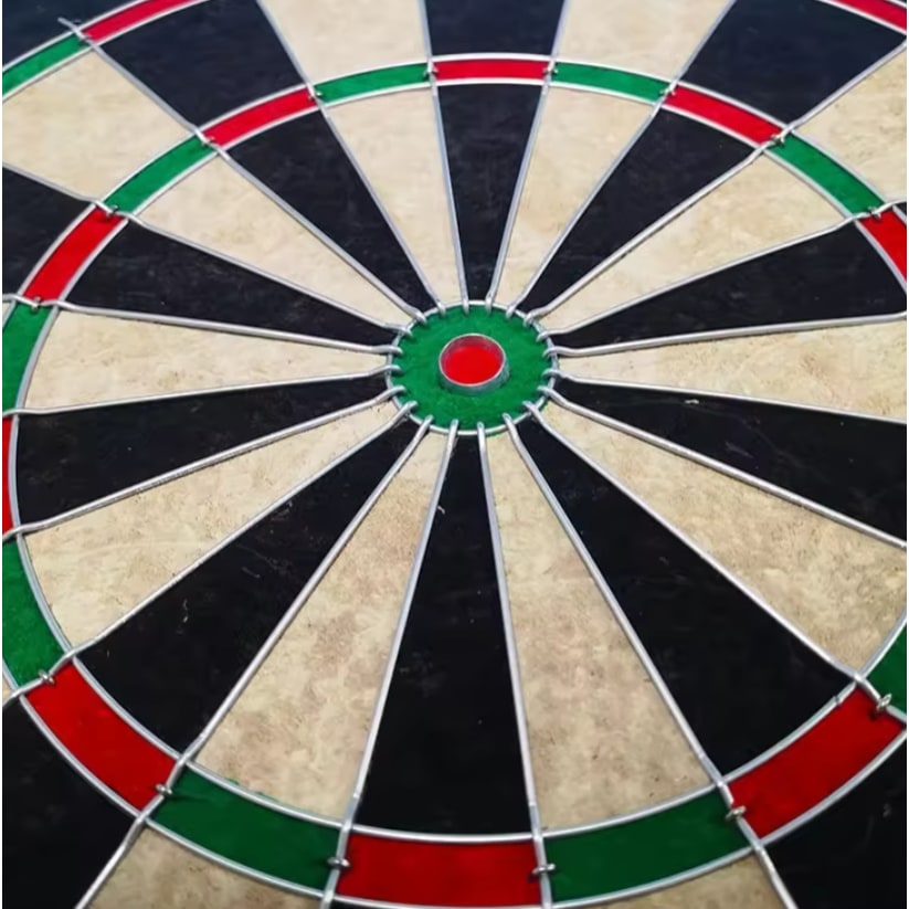 Dartboard with Darts 18-Inch Sisal Bristle Board with 6 Steel Tip and Removable Number Ring - Image 3