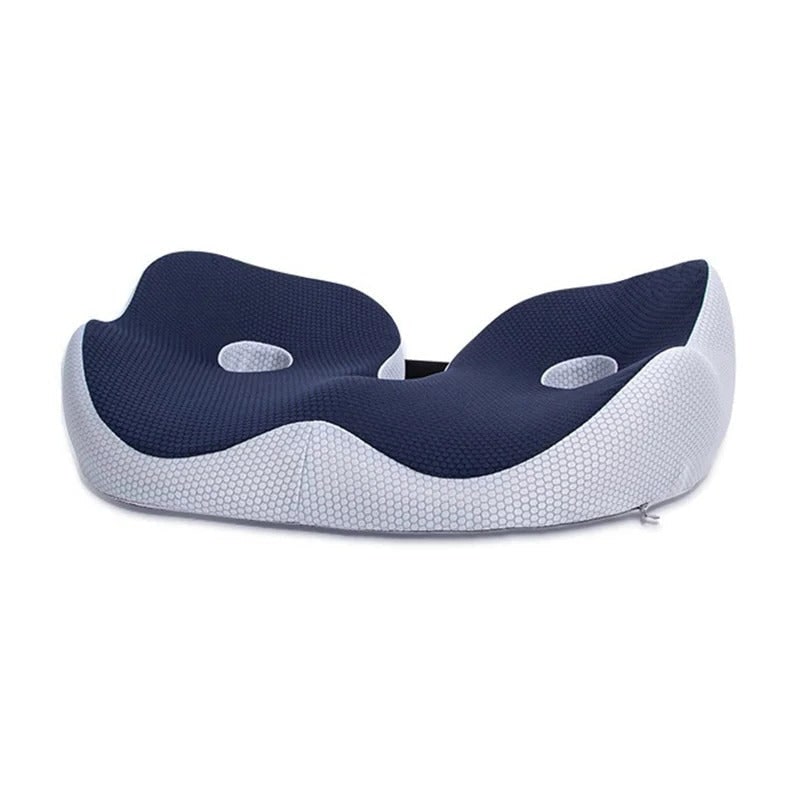 Desk Chair Seat Cushion with Memory Foam and Adjustable Strap for Orthopedic Support - Image 1