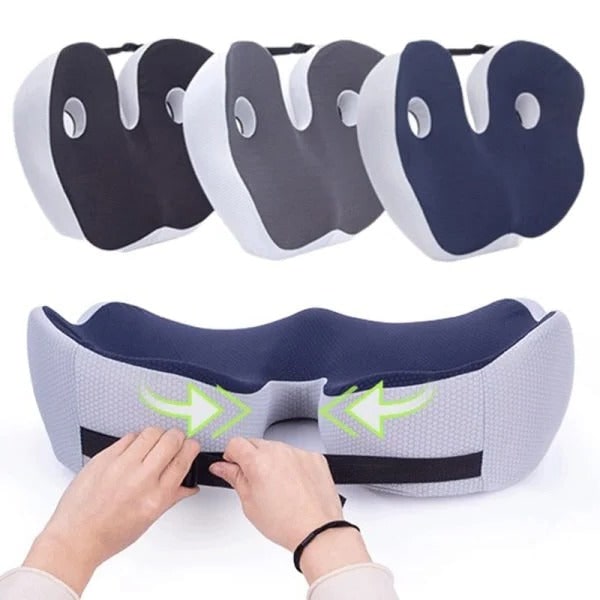 Desk Chair Seat Cushion with Memory Foam and Adjustable Strap for Orthopedic Support - Image 13