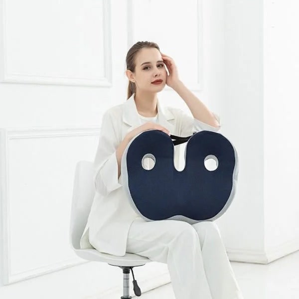 Desk Chair Seat Cushion with Memory Foam and Adjustable Strap for Orthopedic Support - Image 9