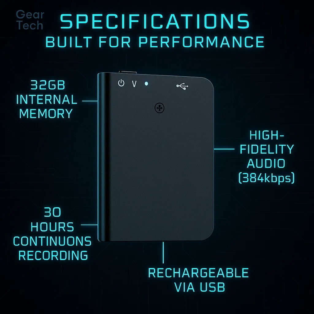 Digital Voice Recorder Pocket-Sized Voice-Activated with Discreet Audio Capture - Image 7