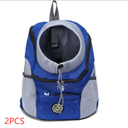 Dog Carrier Backpack with Breathable Mesh Padded Straps and Drawstring Head Opening - Image 7