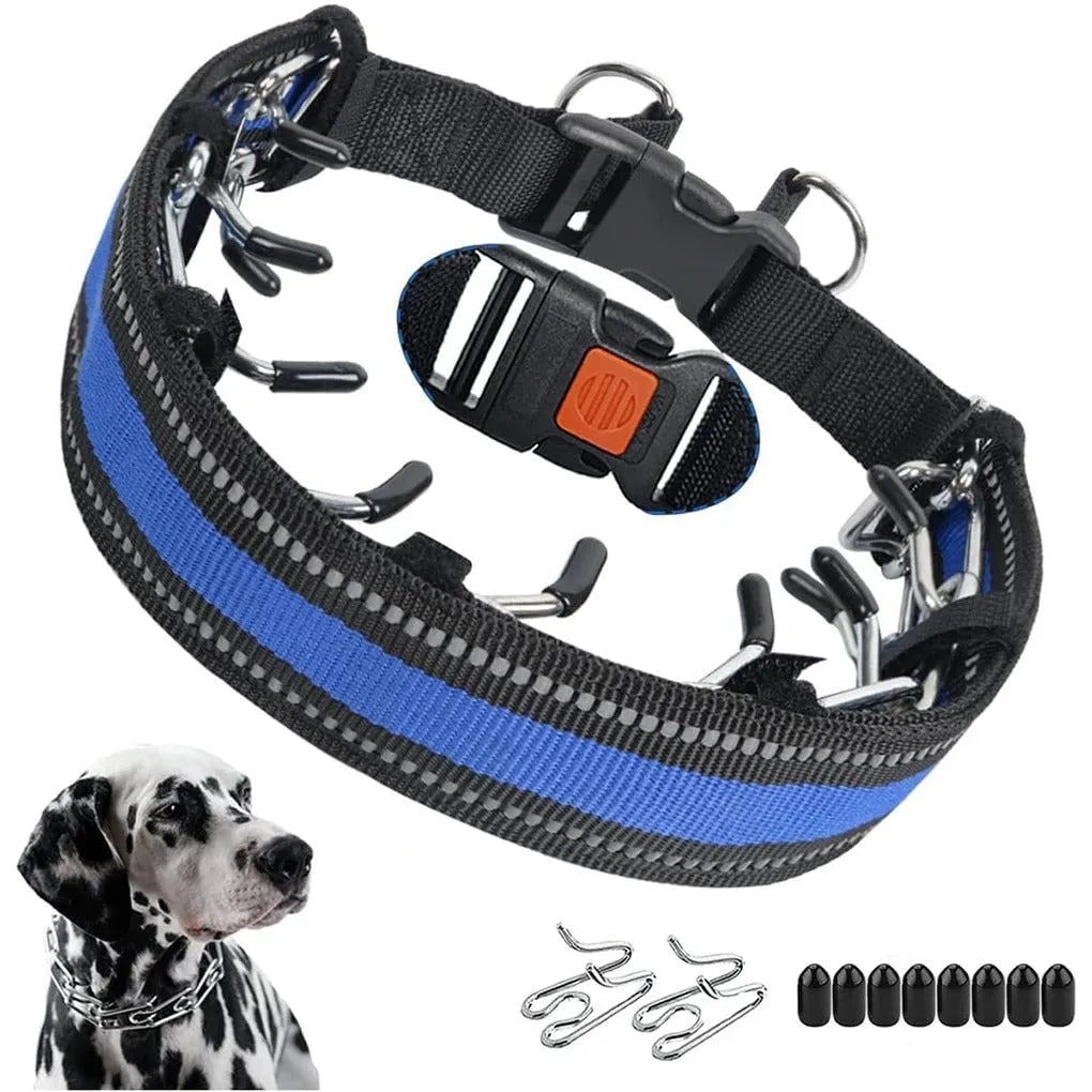 Dog Prong Training Collar with Reflective Cover and Quick-Release Buckle - Image 6