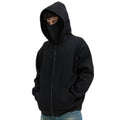 Unisex Kapuzenpullover mit durchgehendem Reißverschluss und integrierter Gesichtsmaske