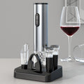 Electric Wine Opener Rechargeable with Vacuum Stoppers Foil Cutter and Storage Stand - Image 1