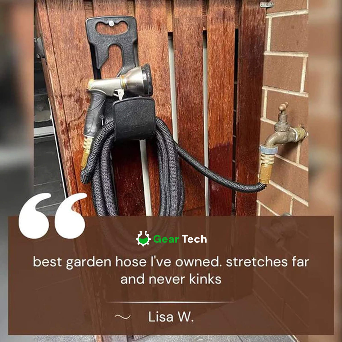 Expandable Garden Hose with 8-Pattern Spray Nozzle Brass Connectors and Anti-Kink Design - Image 14