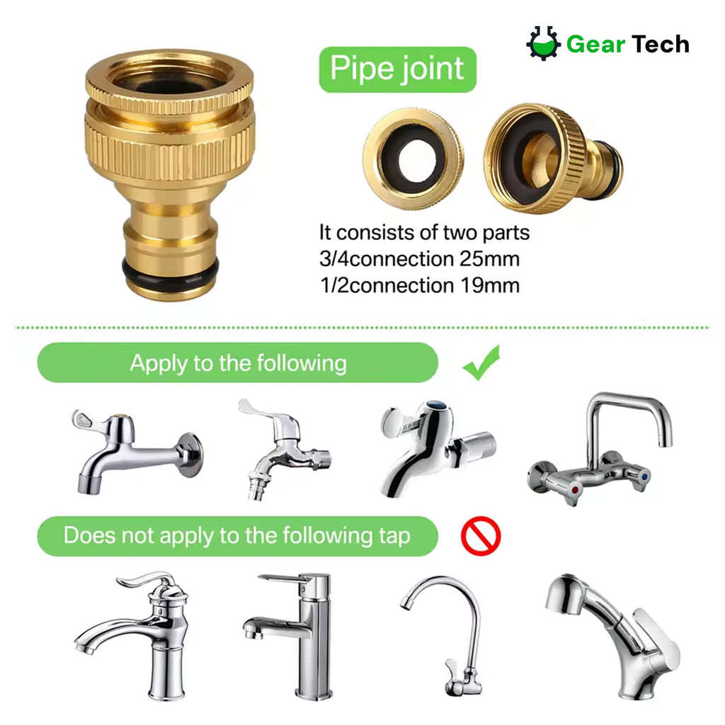 Expandable Garden Hose with 8-Pattern Spray Nozzle Brass Connectors and Anti-Kink Design - Image 6