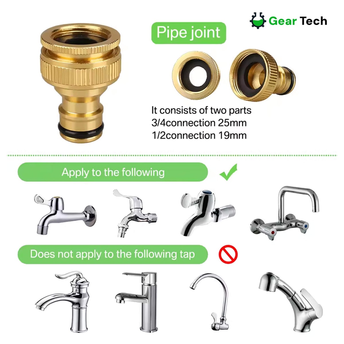 Expandable Garden Hose with 8-Pattern Spray Nozzle Brass Connectors and Anti-Kink Design - Image 6